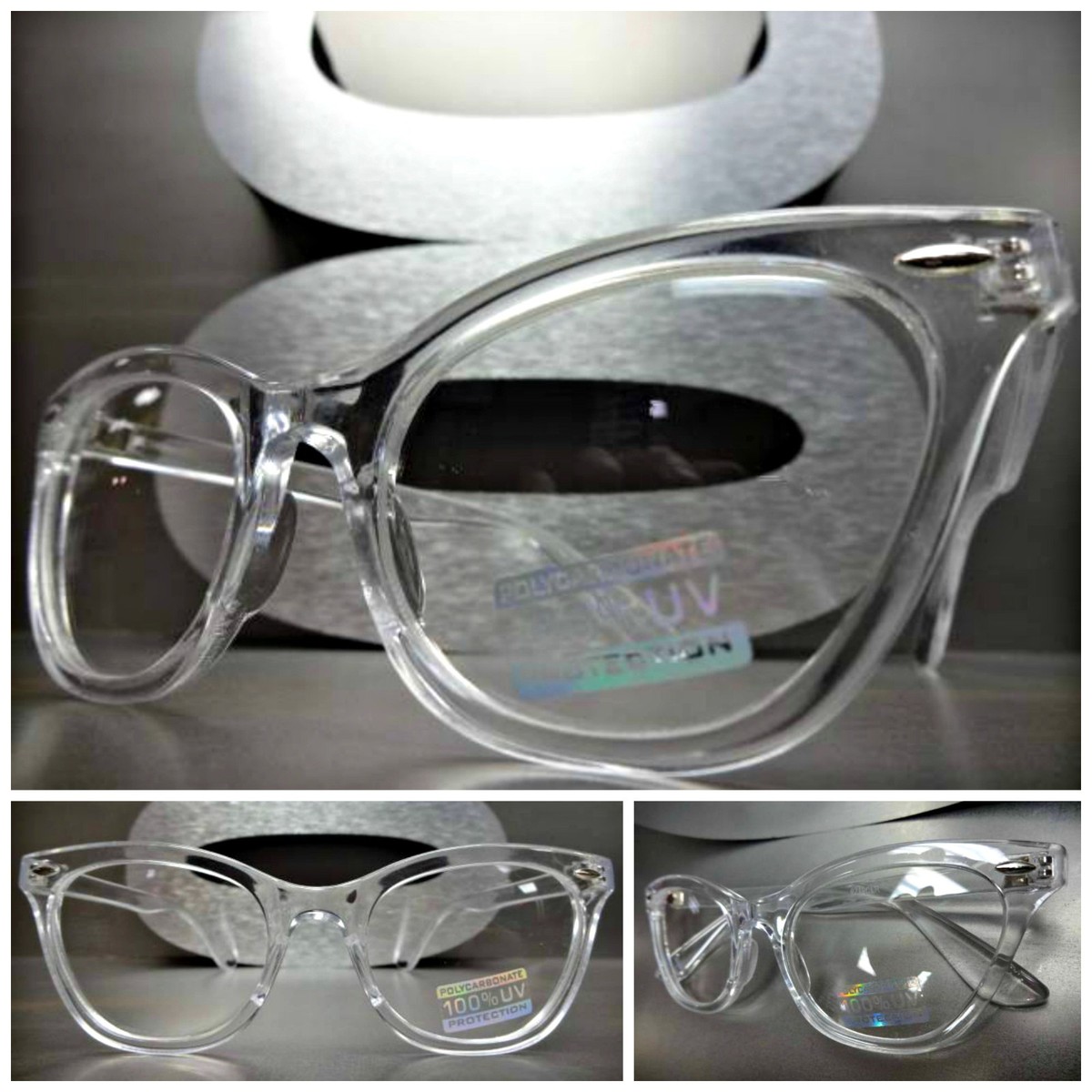 Transparent Glasses Cat Eye VINTAGE RETRO 60s CAT EYE Style Clear - Main Image