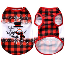 Cozy Christmas Dog Vest for Small Medium Pets - Soft T-Shirt Costume