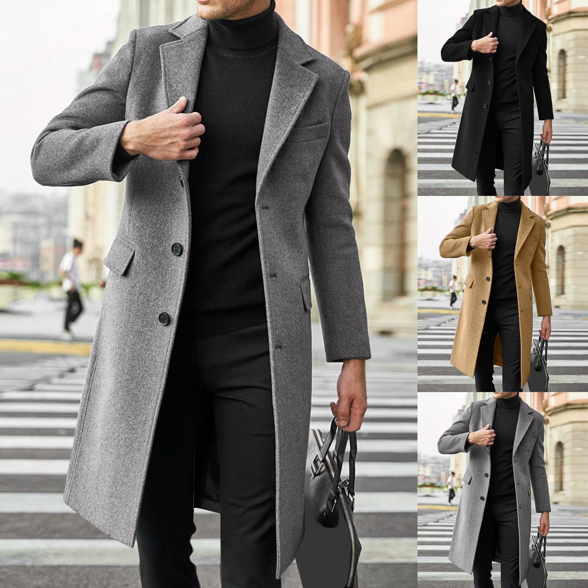 ジャケット・アウター L'Or Geelong wool long coat Color Block Double Face Long Wool Coat | Vivian Seven