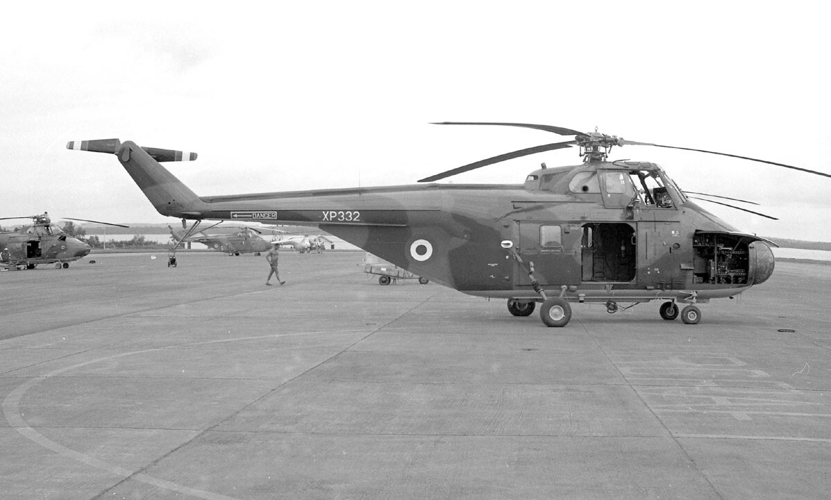 RAF, Westland WS.55, XP332, at Seletar, in 1966, 35mm size NEGATIVE eBay