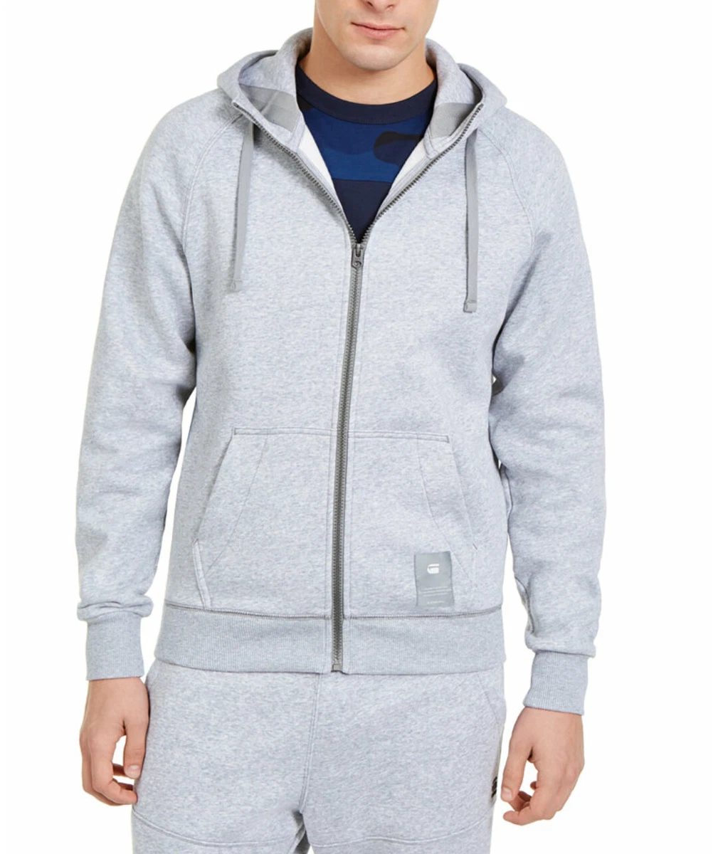 Alas Punta de flecha Bebida G-Star RAW Men&#039;s Grey Heather Manes New Raglan Full Zip Hoodie | eBay