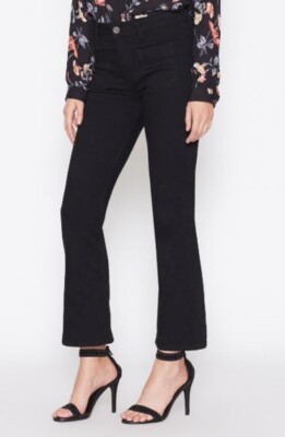 Joie Jeans 158386 Women's Laney Crop Flare Black Denim Jeans Sz. 26