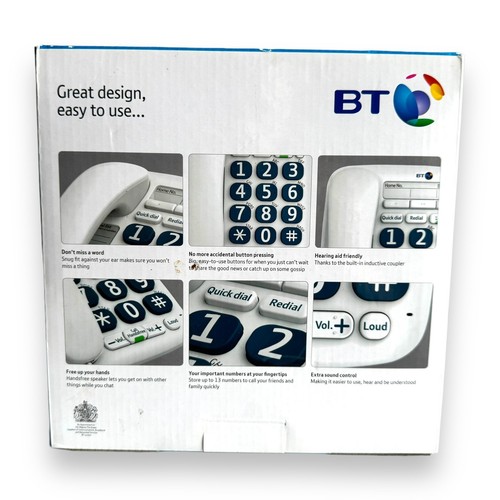 BT BIG BUTTON 200 Telefon w kolorze białym "Fabrycznie nowy!" W pudełku nieużywane duże guziki - Zdjęcie 4 z 15