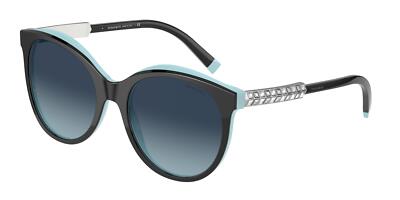 Tiffany & Co. Black polarized sunglasses 4175B. Tiffany & Co TF 4175B 8285/9S Black Cat Eye Sunglasses Blue  main image 2