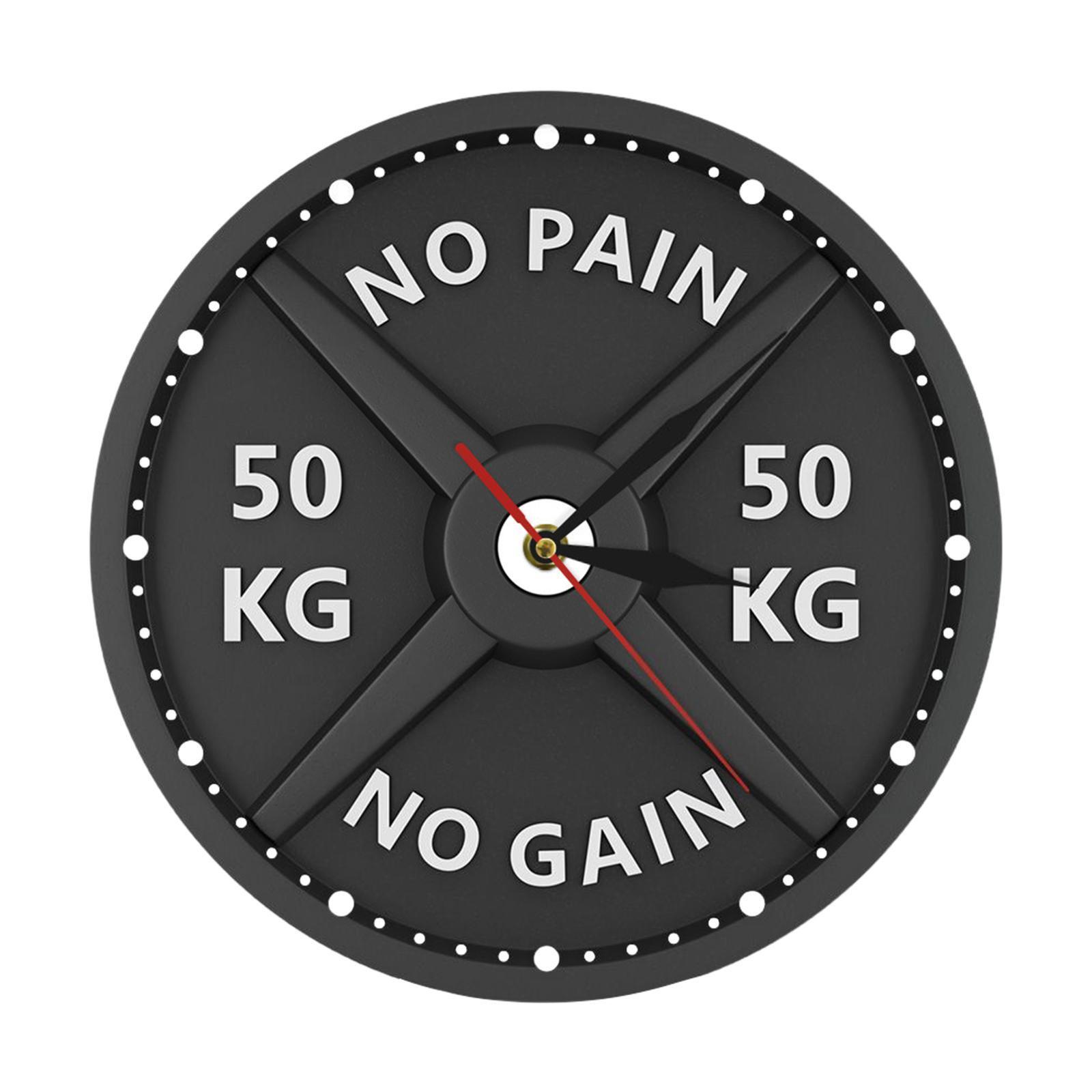 Barbell Wall Clock 12 inch Modern Watch for Home Gym Weight Lifting Decor