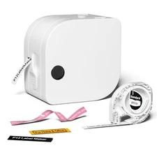 Label Maker Machine with Tape - Portable Inkless Bluetooth Printer Mini Therm...