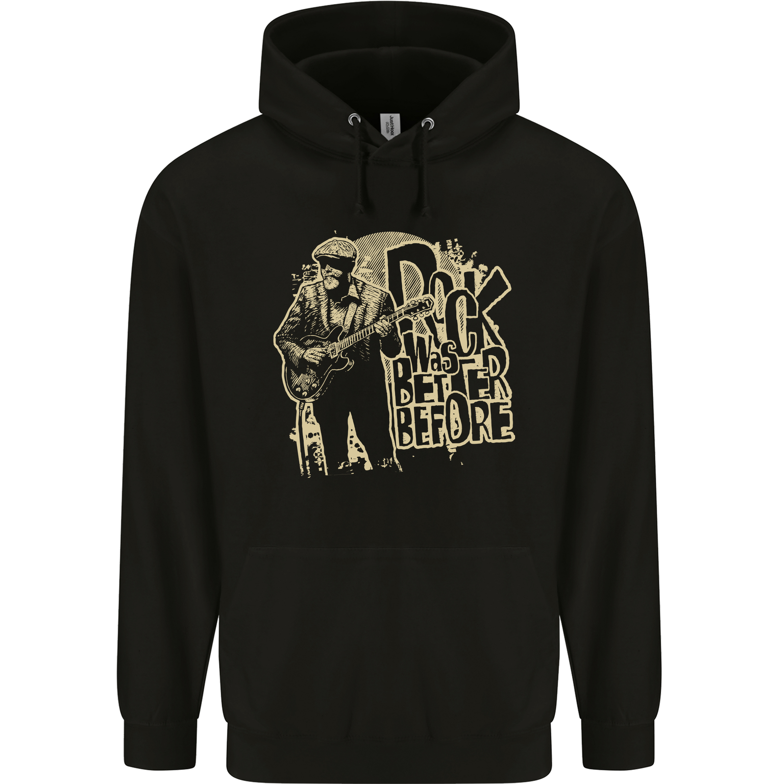 Rock Was Better Before Guitar Music Mens 80% Cotton Hoodie