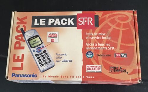 RARE NEW CASE gsm panasonic G520 SILVER VINTAGE 1999 MOBILE PHONE - Picture 1 of 12