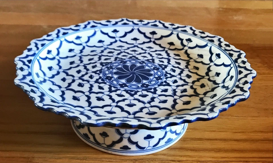 Hand Painted Porcelain Complete Kitchen Set 10 Pieces Blue/white Foto 4 de 4