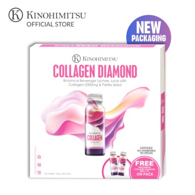 Kinohimitsu Collagen Diamond Anti-Aging 32's & Free 2 Bottles-Free Fast Shipping