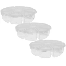 Bead Organizer Plastic Small Container Pills storage 8 partitions Set of 3