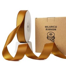 Copper Ribbon 1 Inch Bronze Satin Ribbon 50 Yards Double Faced Satin Ribbon P...