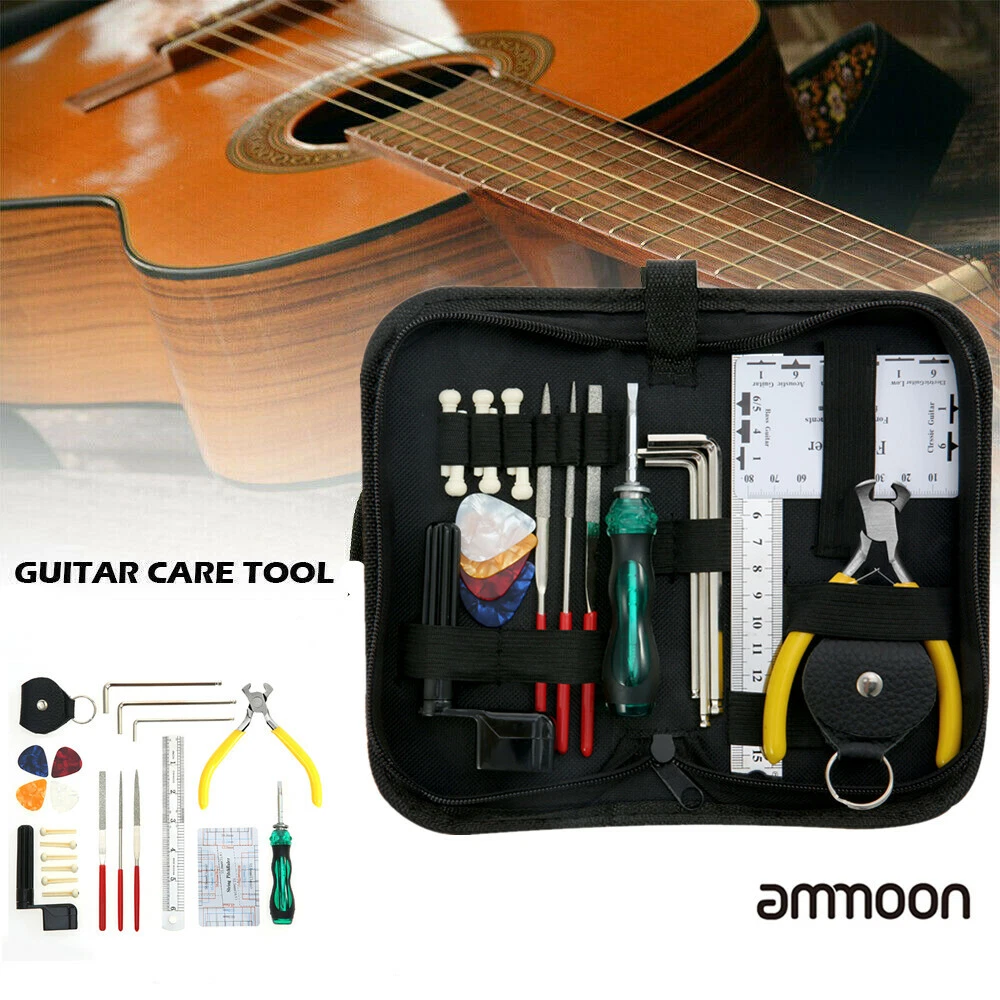 Guitar Repairing Cleaning Tool Kit Electric Acoustic Accessories | eBay