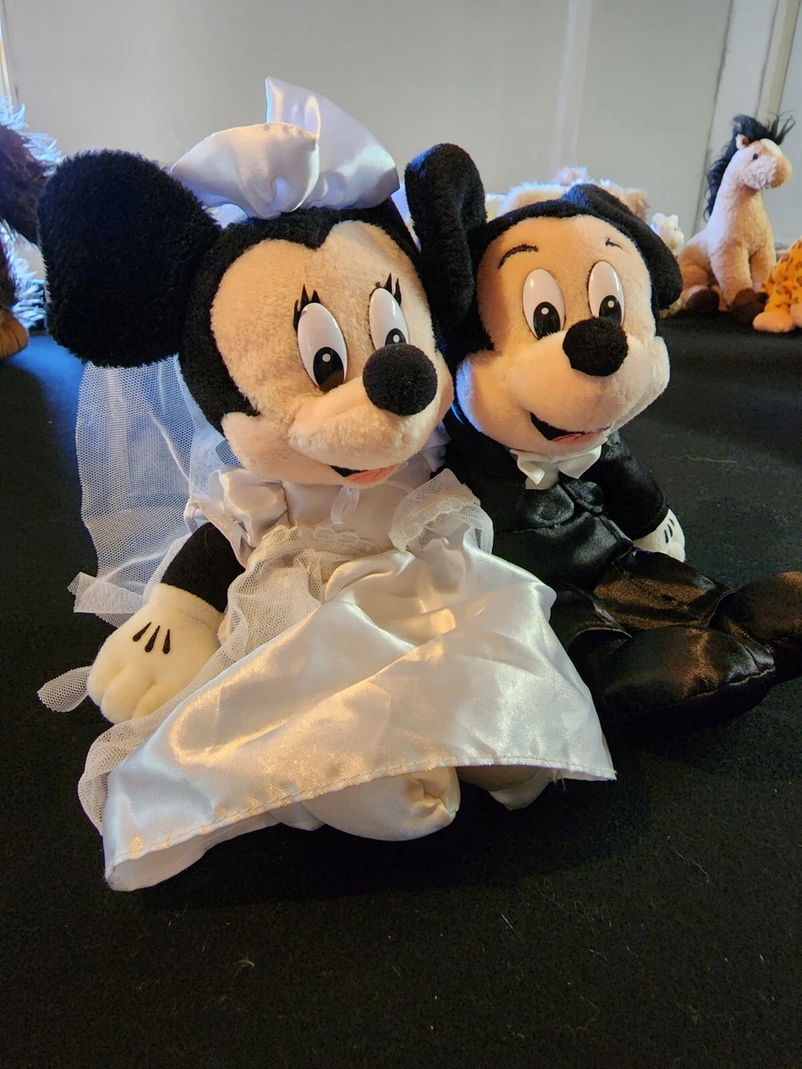 Mickey and minnie outlet bride and groom plush
