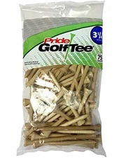 Pride Golf Tee - 3-1/4-Inch Deluxe Tee - 75 Count (Natural)