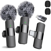 Wireless Lavalier Microphone Mic Phone For iPhone Type C Recording Vlog uk