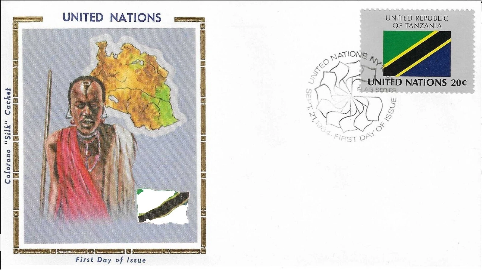 Sobre de Primer Día estampillas de Tanzania