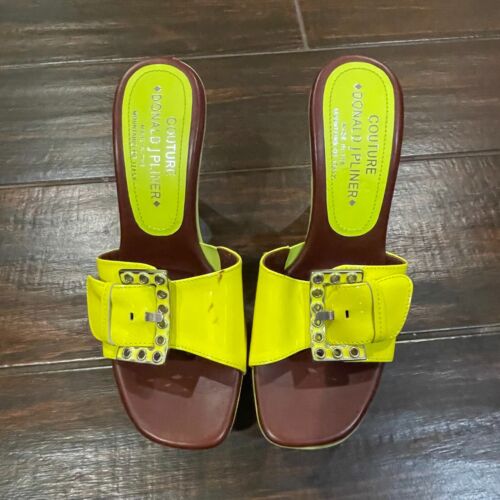 Donald J. Pliner Couture Lime Green Heels Size 6 - Picture 3 of 10