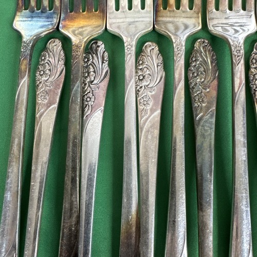 Estate lot 18 Vintage Evening Star Dinner Forks, Community 7 3/4" SilverPlate - Picture 8 of 22