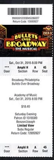 Bullets over Broadway Oct 31 2015 Unused Ticket Academy of Music Philadelphia