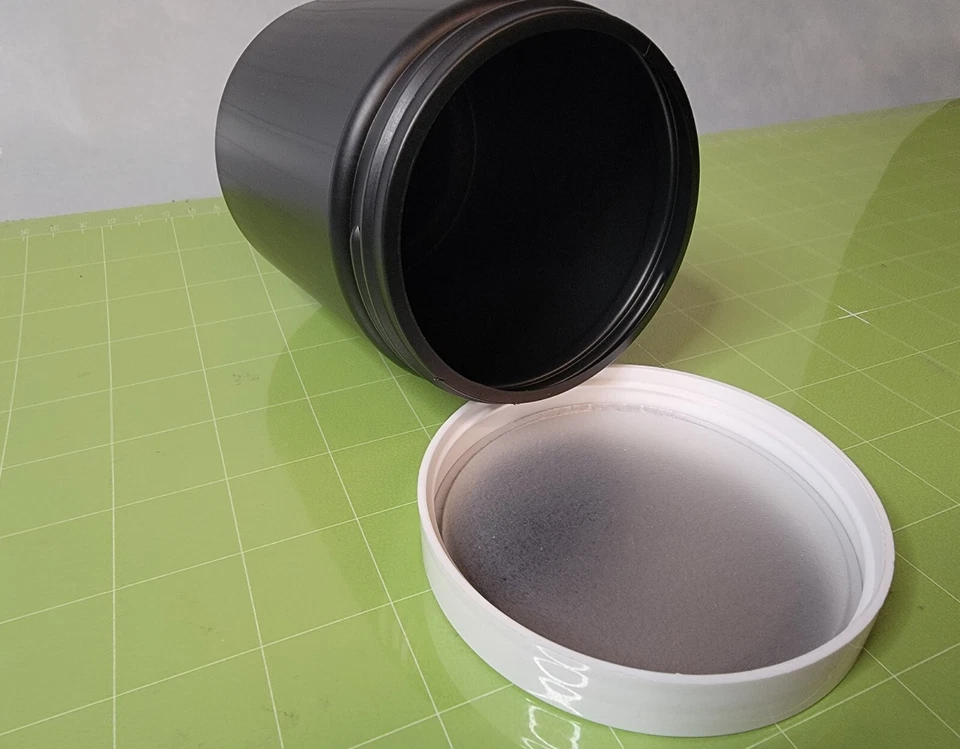 Plastic Jar Containers Black w/ White Screw Cap | QTY 10x | NEW CONTAINER - Image 2 of 4