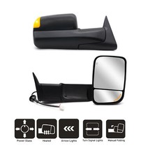 Pair Towing Mirrors Fit 1998-2001 Dodge Ram 1500 2500 3500 Power Heated Signal Pair Towing Mirrors Fit 1998-2001 Dodge Ram 1500 2500 3500 Power Heated Signal
