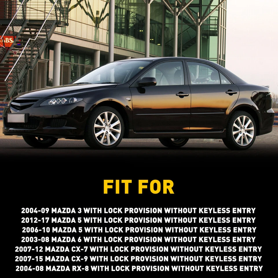 Manija de puerta exterior para Mazda 3 2004-2009 2003-2008 delantero 6 LH plástico Foto 3 de 4