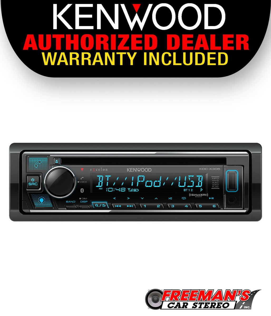 Kenwood Excelon KDC-X305 1-DIN CD Receiver | Bluetooth, Alexa