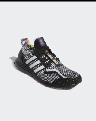 Adidas Men's Utraboost 5.0 DNA Pride Running Sneakers GY4424 White/Black/ Sz 10