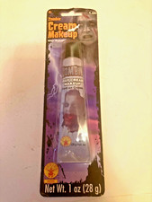 Theatrical Halloween Face Makeup Painting Zombie Gray Cream Water Washable NEW
