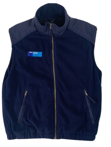 BMW Descente Fleece Lined Ski Vest Blue 