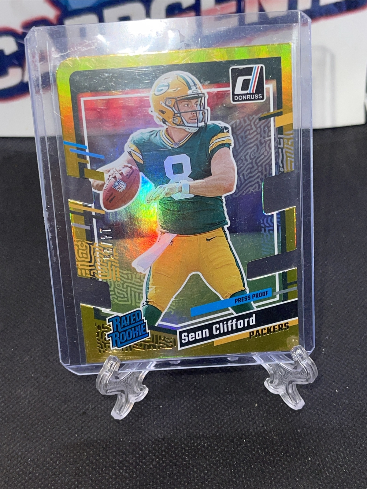 2023 DONRUSS FOOTBALL GOLD RATED ROOKIE AUTO SEAN CLIFFORD /25 PACKERS NO. 338