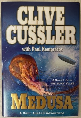 Signed x2 Medusa Clive Cussler Paul Kemprecos 2009 HC DJ Putnam Bks Very Good