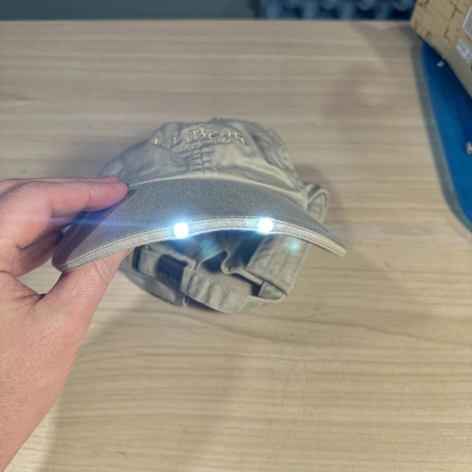 LL BEAN бежевый регулируемый L.E.D. Бейсболка с подсветкой Pathfinder кепка с фонариком - Изображение 2 из 4