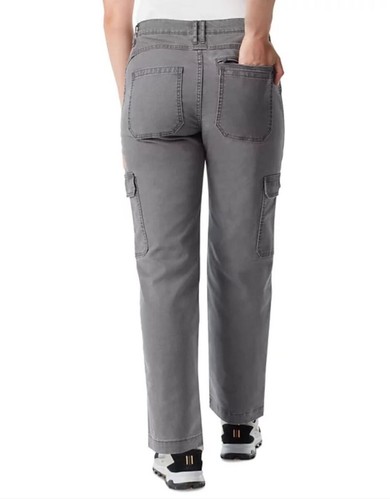 Bass Outdoor Women's Cargo Pants Forged Iron High-Rise Canvas, Size 8 - Bild 2 von 9
