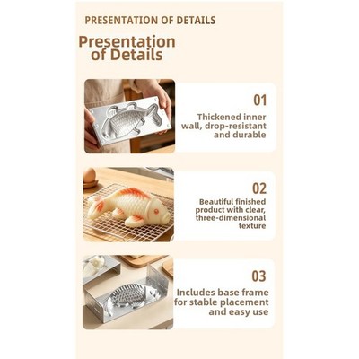 Aluminum Alloy Fish For mold with Feet for Rice Cake Jelly Pudding Dessert Tool