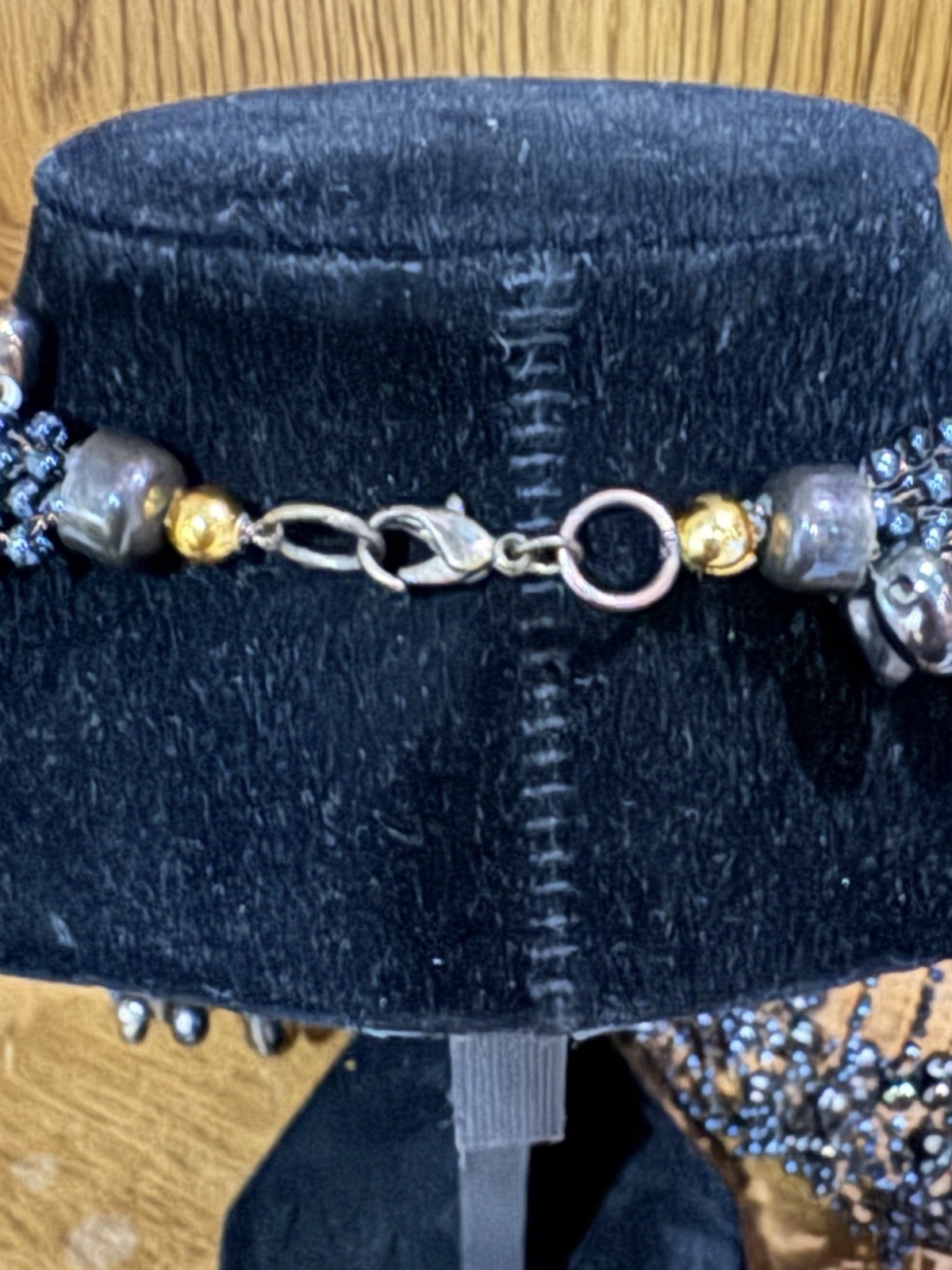 Multi Strand Brown Beaded Statement Necklace - image 4