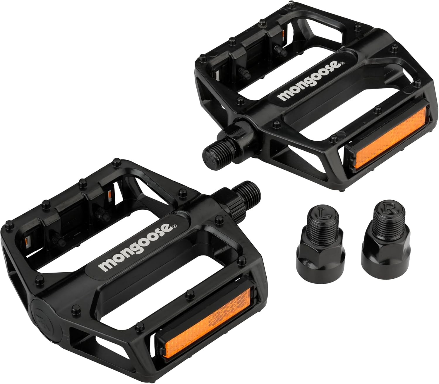 Bike Pedals for Adult Mountain Bikes, with 1/2" and 9/16" Adapters, Lightweig...