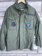 Vintage Men's Vietnam Era US Air Force Field Jacket Patches Lining Sz S Reg