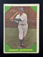 1960 Fleer Baseball Greats #58 Charlie Gehringer Detroit Tigers