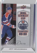 2013-14 Upper Deck Edmonton Oilers Championship Banners 85/99 Jeff Beukeboom 0f8