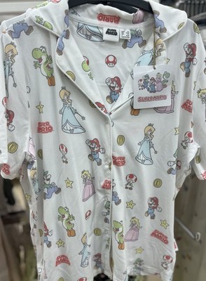 Super Mario Figuren Druck Boyfriend Shorts Pyjama Set UK Größe 4-24 2XS-2XL
