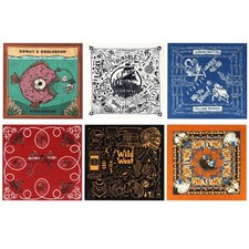 Western Bandanas for Women 6 Pack 22"x22" Cotton Bandana Red Black White Band...