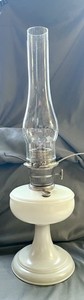 Antique Aladdin Nu-Type Model A, White Milk Glass Oil Lamp