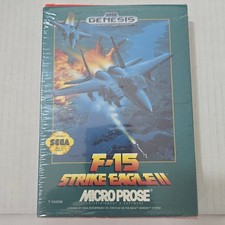 1993 F15 Strike Eagle II Sega Genesis CIB Complete Box Manual MicroProse