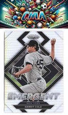 2022 Panini Prizm #E-5 Gerrit Cole Emergent Silver Prizm