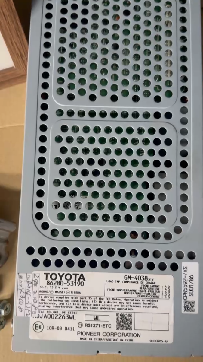 Lexus IS GS OEM Pioneer Amplifier 86280-53190 GM-4038 Tested Same