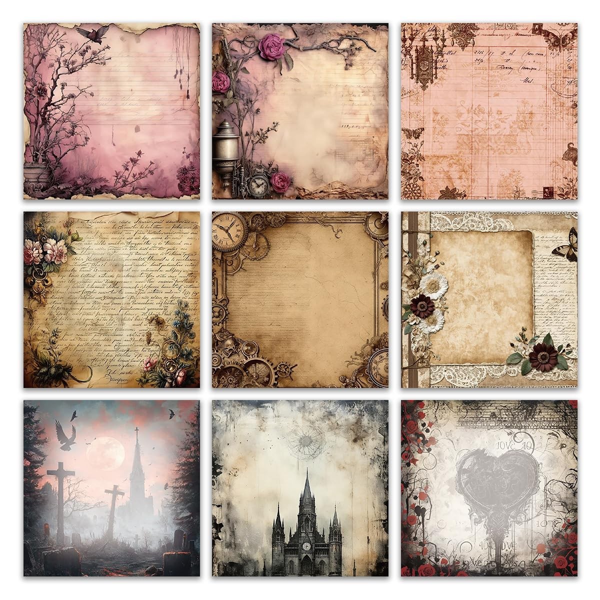 9 PCS Retro Sticky Notes 3x3 Cute and Aesthetic Post it Notes Self-Stick Note...