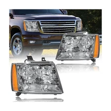 Headlight Assembly, Headlights Replacement Compatible with 2007-2014 Chevy Ta...