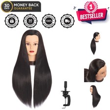 26-28in Long Hair Mannequin Head for Cosmetology Training  Styling Practice